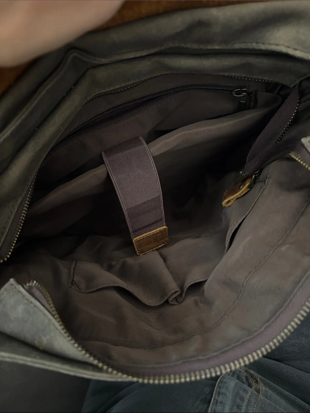 Canvas & Leather Rucksack Backpack in Brown and tan vintage *like* James Leather
